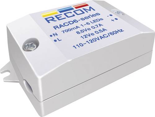 Recom Lighting RACD06-700 LED-Konstantstromquelle 6W 700mA 8.4 V/DC Betriebsspannung max.: 264 V/AC