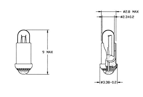 21714500 Spezialglühlampe Klar MS2.8 14V 50mA 1 Set