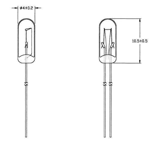 21616500 Spezialglühlampe Klar T1 1/4 WT 16V 50mA 1 Set