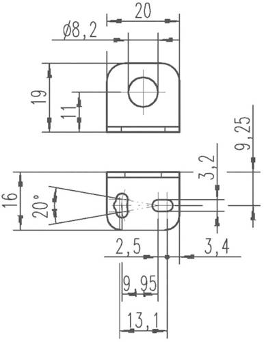 Leuze Electronic 50113550 Montagewinkel BT D08M.5 1St.