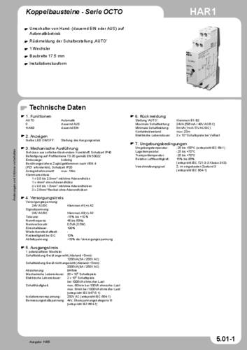 Tele HAR1 24 V/AC/DC Industrierelais Nennspannung: 24 V/DC