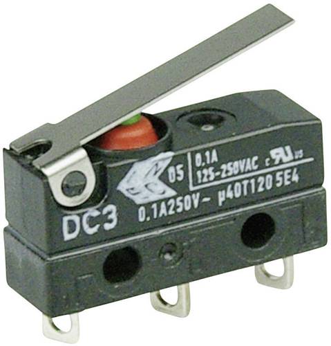 ZF DC3C-A1LB Mikroschalter DC3C-A1LB 250 V/AC 0.1A 1 x Ein/(Ein) IP67 tastend 1St.