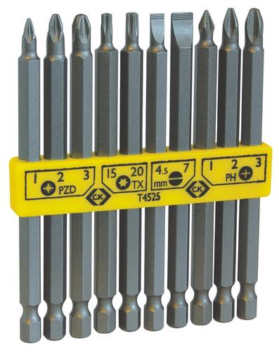 C.K T4525 Bit-Set 10teilig Schlitz