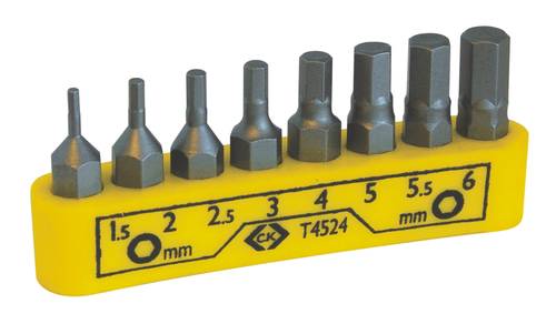 C.K T4524 T4524 Bit-Set 8teilig Innen-Sechskant