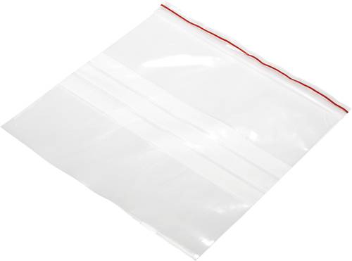 Druckverschlussbeutel mit Beschriftungsstreifen (B x H) 200mm x 200mm Transparent Polyethylen