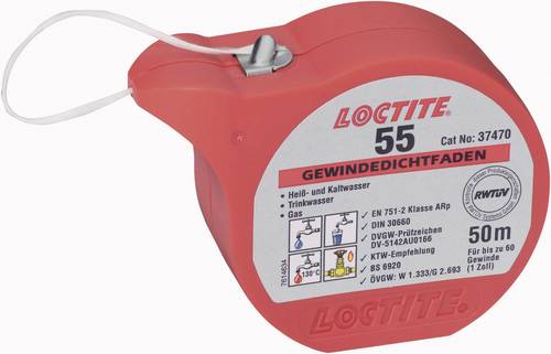 Loctite® 55 Gewindedichtfaden Herstellerfarbe Weiß 492004 50m