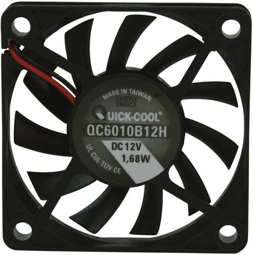 QuickCool QC6010B12H Axiallüfter 12 V/DC 25.74 m³/h (L x B x H) 60 x 60 x 10mm