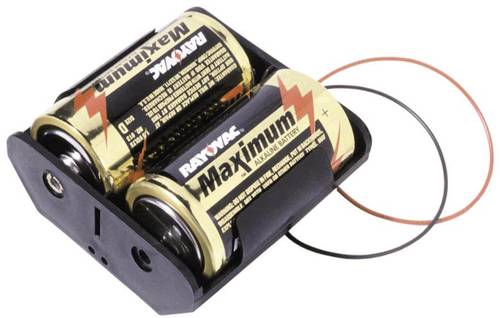 MPD BH2DW Batteriehalter 2x Mono (D) Kabel (L x B x H) 71 x 71 x 31mm