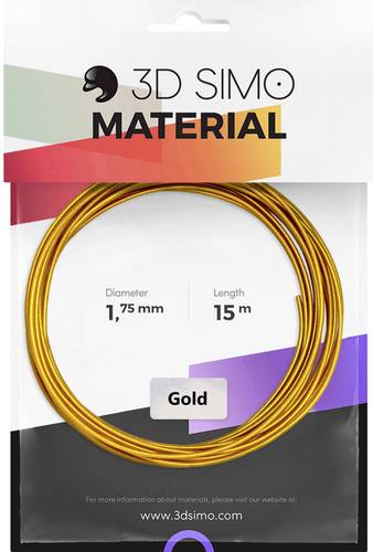 3D Simo 3Dsimo Gold Filament 1.75mm 40g Gold 1St.