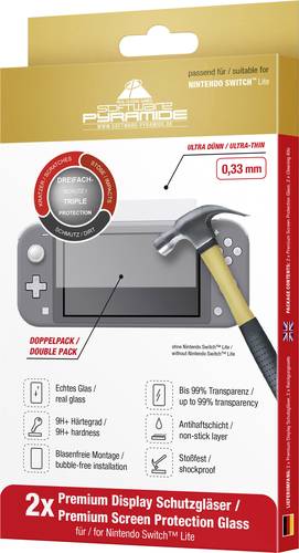 Software Pyramide Switch Lite Premium Screen Protection Glass Displayschutz-Set Nintendo Switch Lite