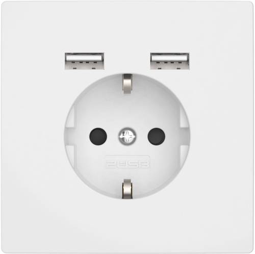 2USB 2U-449061 Unterputz-Steckdose mit USB Reinweiß (glänzend)