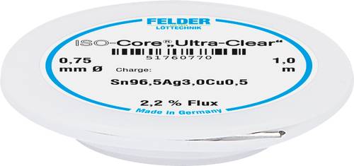 Felder Löttechnik ISO-Core  Ultra Clear  SAC305 Lötzinn Spule Sn96