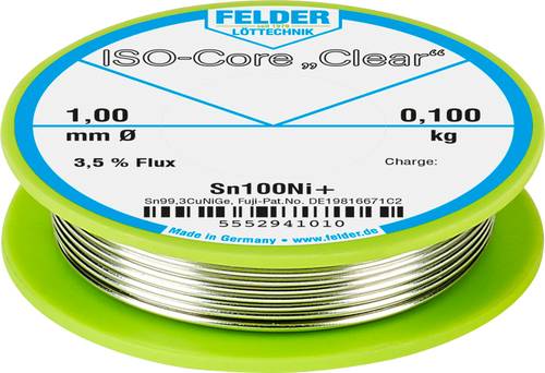 Felder ISO-Core  Clear  Sn100Ni+ Lötzinn Spule Sn99