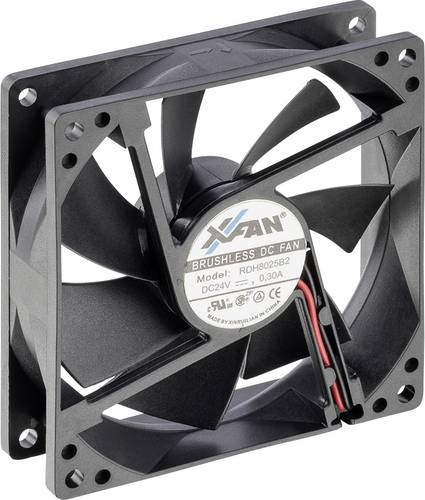 X-Fan RDH8025B2 Axiallüfter 24 V/DC 61.2 m³/h (L x B x H) 80 x 80 x 25mm