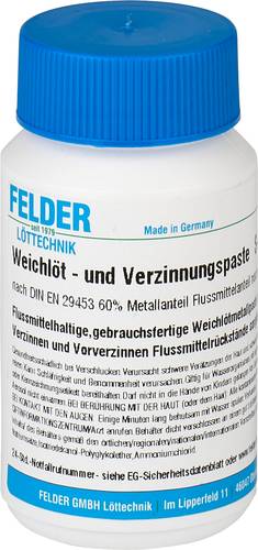 Felder Sn97Cu3 Lotpaste Inhalt 250g