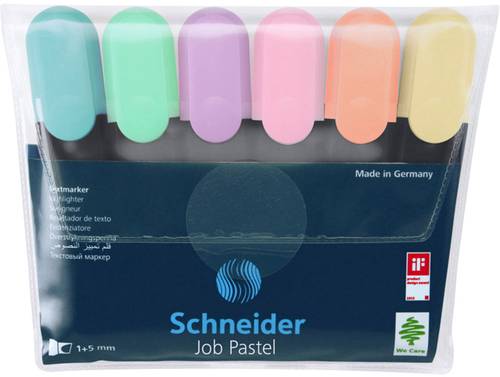 Schneider Schreibgeräte Textmarker Textmarker Job pastell Etui 6 Stück 50-115097 1St.