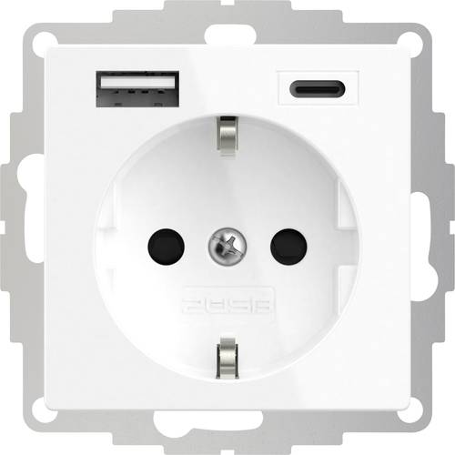 2USB 2U-449511 1fach Schutzkontakt-Steckdose mit USB-Ladeausgang