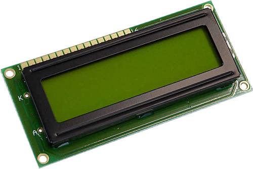 Display Elektronik LCD-Display Gelb-Grün 16 x 2 Pixel (B x H x T) 80 x 36 x 9.6mm DEM16216SYH-LY