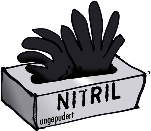 L+D 14680 100 St. Nitril Einweghandschuh Größe (Handschuhe): 7