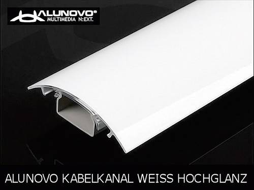 Alunovo HW90-050 Kabelkanal (L x B x H) 500 x 80 x 20mm 1 St. Weiß (glänzend)