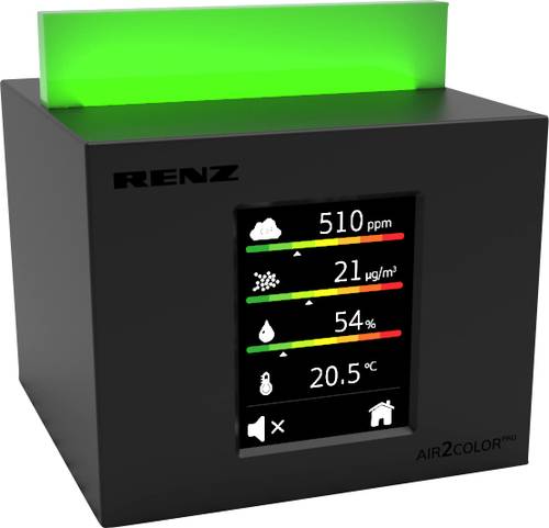 RENZ Air2Color Pro Luftgütesensor netzbetrieben detektiert Kohlendioxid