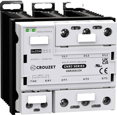 Crouzet Halbleiterrelais GNR25ACZH 25A Schaltspannung (max.): 660 V/AC Spezieller Nulldurchgang 1St.