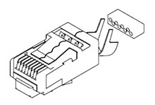 Molex Cat 5-7 Mod Jack/Plu 44915000ecker Durchsichtig