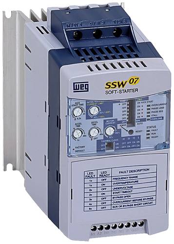 WEG SSW07 0017 T5 SZ 10194170 Sanftstarter Motorleistung bei 400V 9.2kW Motorleistung bei 230V 4kW 2