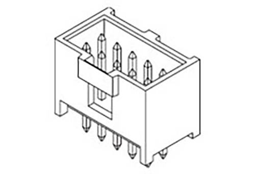 Molex 901301206 Stiftleiste mit Verriegelung Rastermaß: 2.54mm Polzahl Gesamt: 6 Anzahl Reihen: 2 T