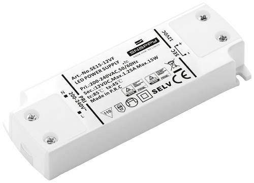 Dehner Elektronik SE 15-12VF (12VDC) LED-Trafo