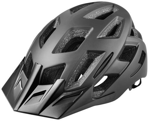 Fahrrad-Helm Dunkelgrau (matt) Konfektionsgröße=M Kopfumfang=55-58cm