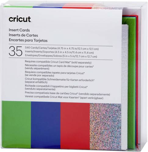 Cricut Insert Cards Rainbow S40 Kartenset Rot