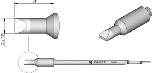 JBC Tools C470017 Lötspitze Meißelform