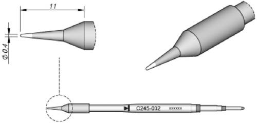 JBC Tools C245032 Lötspitze Rundform