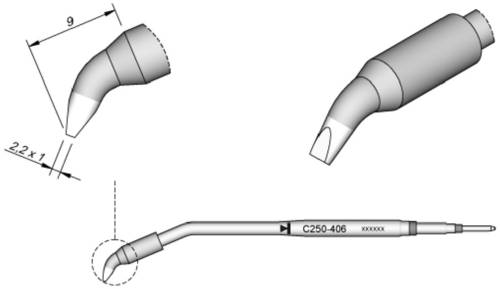 JBC Tools C250406 Lötspitze Meißelform