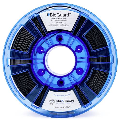 3D Xtech PLA8010750BK1 Bioguard Antibacterial Filament PLA antibakteriell