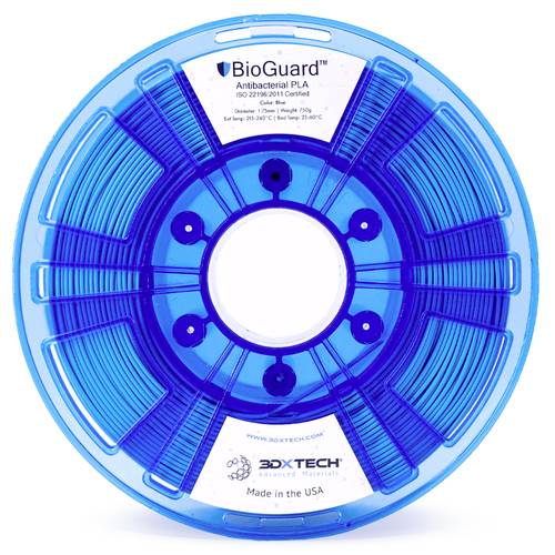 3D Xtech PLA8010750BL8 Bioguard Antibacterial Filament PLA antibakteriell