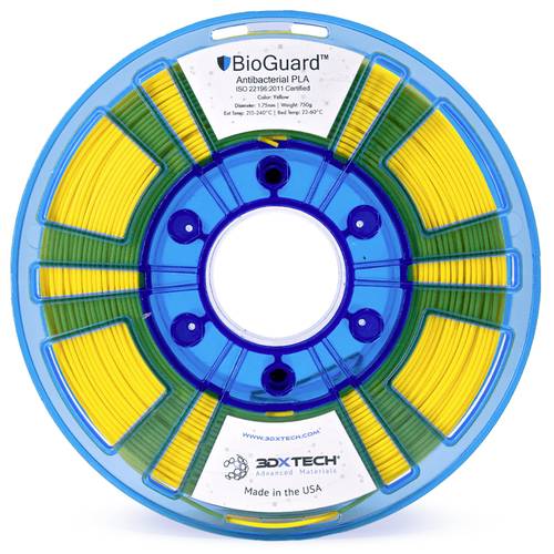 3D Xtech PLA8010750YL1 Bioguard Antibacterial Filament PLA antibakteriell