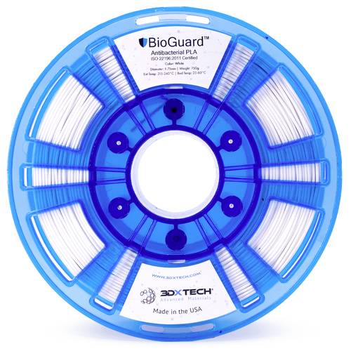 3D Xtech PLA8010750WT1 Bioguard Antibacterial Filament PLA antibakteriell