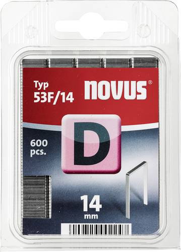 Novus Office 105100100 Flachdrahtklammern Typ 53F 600 St. Abmessungen (L x B) 14mm x 11.3mm