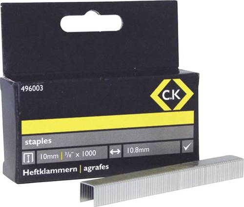 C.K 496003 Tackerklammern Typ 140 1000 St. Abmessungen (L x B) 10mm x 10.5mm