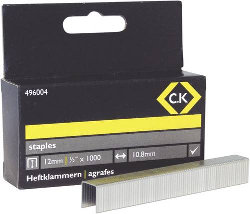 C.K 496004 Tackerklammern Typ 140 1000 St. Abmessungen (L x B) 12mm x 10.5mm