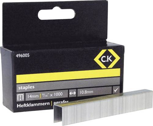 C.K 496005 Tackerklammern Typ 140 1000 St. Abmessungen (L x B) 14mm x 10.5mm