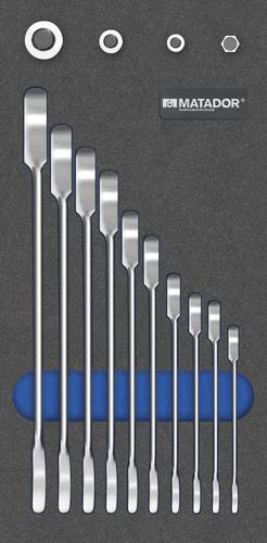 Matador Schraubwerkzeuge 81641183 Knarren-Ring-Maulschlüssel-Satz 14teilig Schlüsselweite (Metrisc