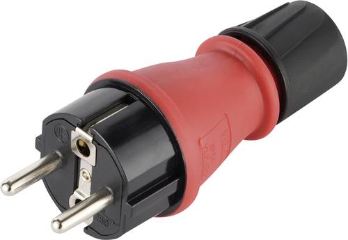 Maxtrack NV 48L Schutzkontaktstecker Kunststoff Schwarz/Rot IP54