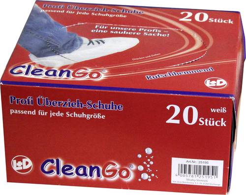 CleanGo L+D 25195 Überziehschuhe Anti-Slip 20 St. Weiß