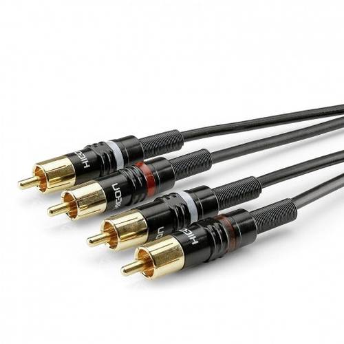 Sommer Cable HBP-C2-0090 Klinke / Cinch Audio Anschlusskabel [2x Cinch-Stecker - 2x Cinch-Stecker] 0