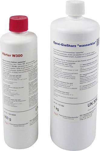 R & G 1071023 Epoxid-Gießharz (wasserklar) 1kg + Härter W 300 350g 1 Set