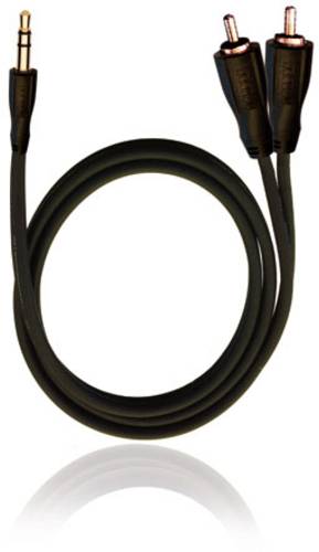 RCA D1C84012 Klinke / Cinch Audio Anschlusskabel [2x Cinch-Stecker - 1x Klinkenstecker 3.5 mm] 0.50m