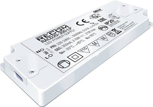 RECOM LED-Treiber 20W 500mA 2 - 40 V/DC 1St.